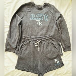 MLB Tampa Bay Rays Sweatshirt and Shorts Set